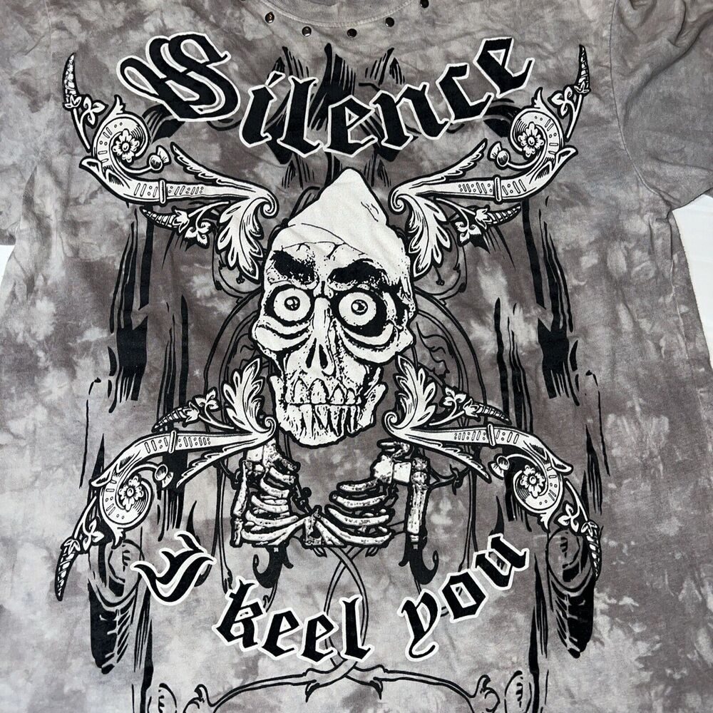 Jeff Dunham Medium Achmed Silence I Keel You Tie Dye Goth Grunge Edgy Dark Humor